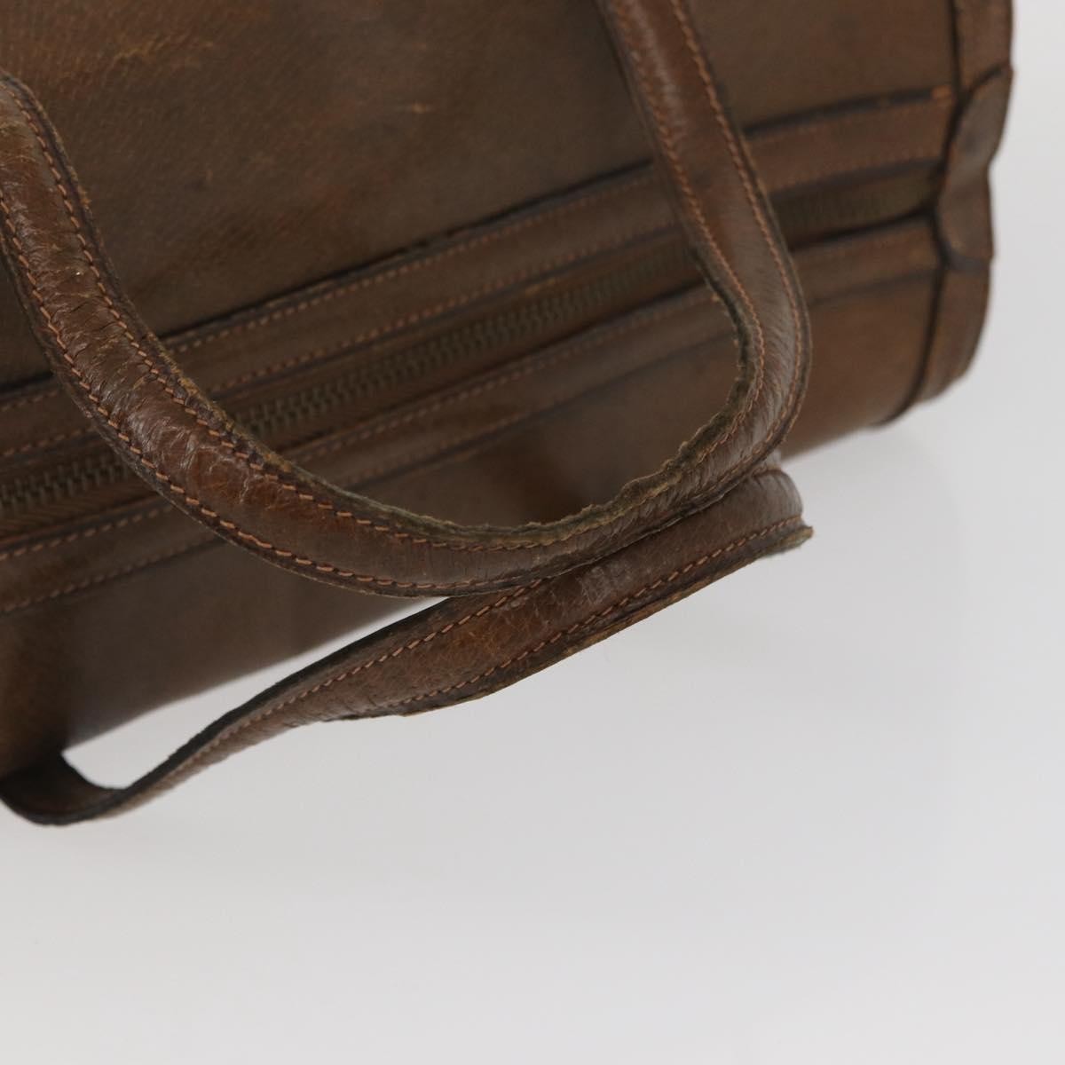 Gucci GUCCI Hand Bag Leather Brown Authentic 173031