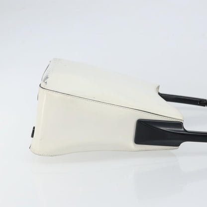 Prada PRADA Shoulder Bag Patent leather White Silver Authentic 162846