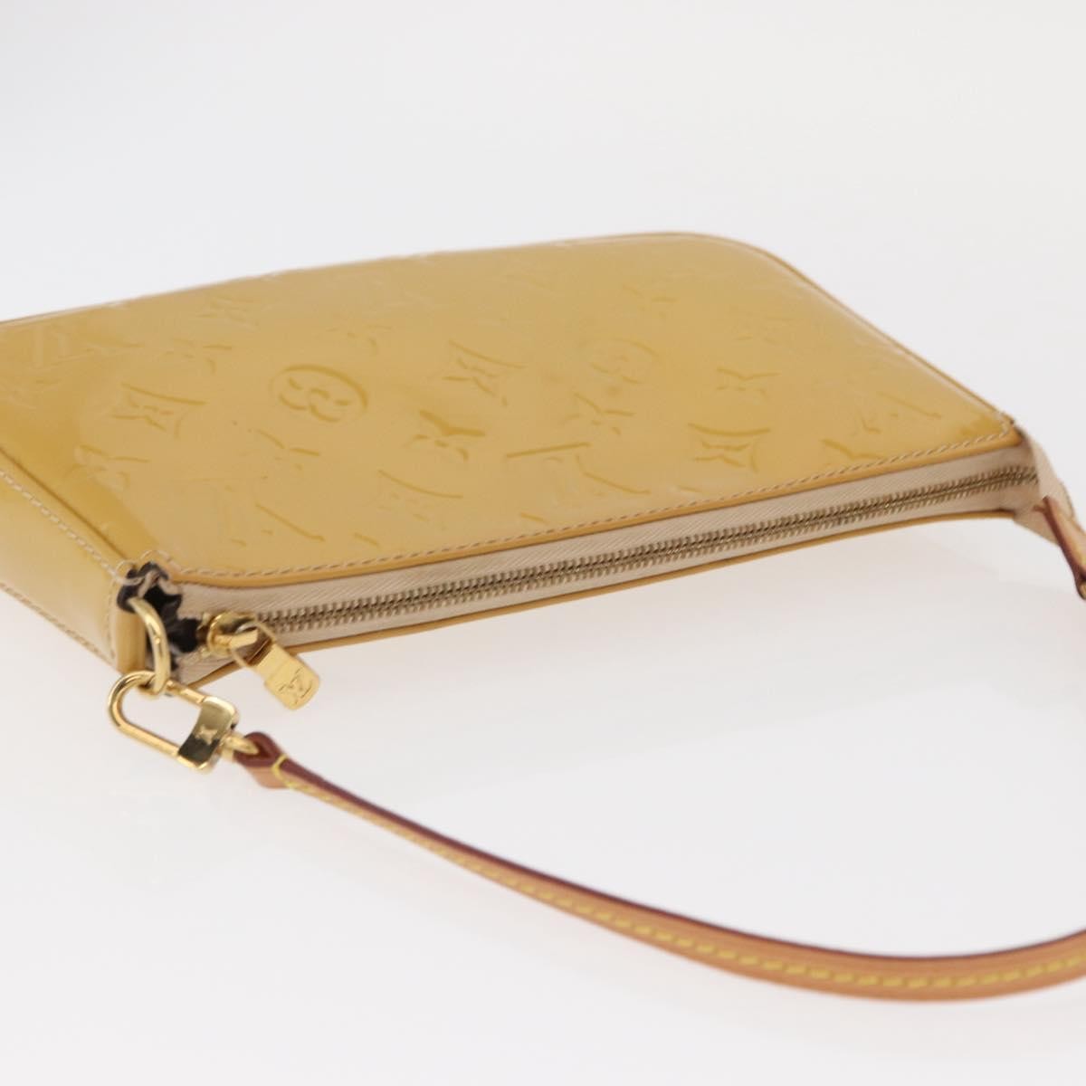 Louis Vuitton LOUIS VUITTON Vernis Pochette Accessoires Accessory Pouch Citrin LV Authentic 161520 Bag