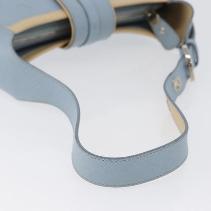 Salvatore Ferragamo Salvatore Ferragamo Gancini Shoulder Bag Leather Light Blue Silver Authentic fm5224