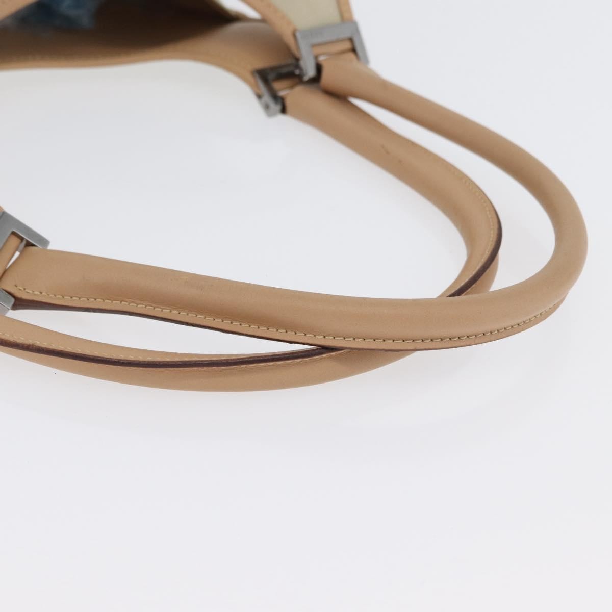 Gucci GUCCI Jackie Shoulder Bag Canvas Leather Beige Silver 002 1067 Authentic fm5084
