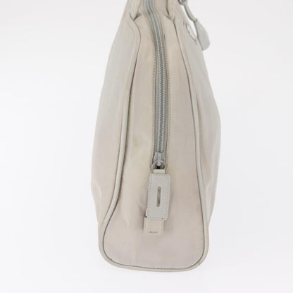 Prada PRADA Tote Bag Nylon White Silver Authentic am10449