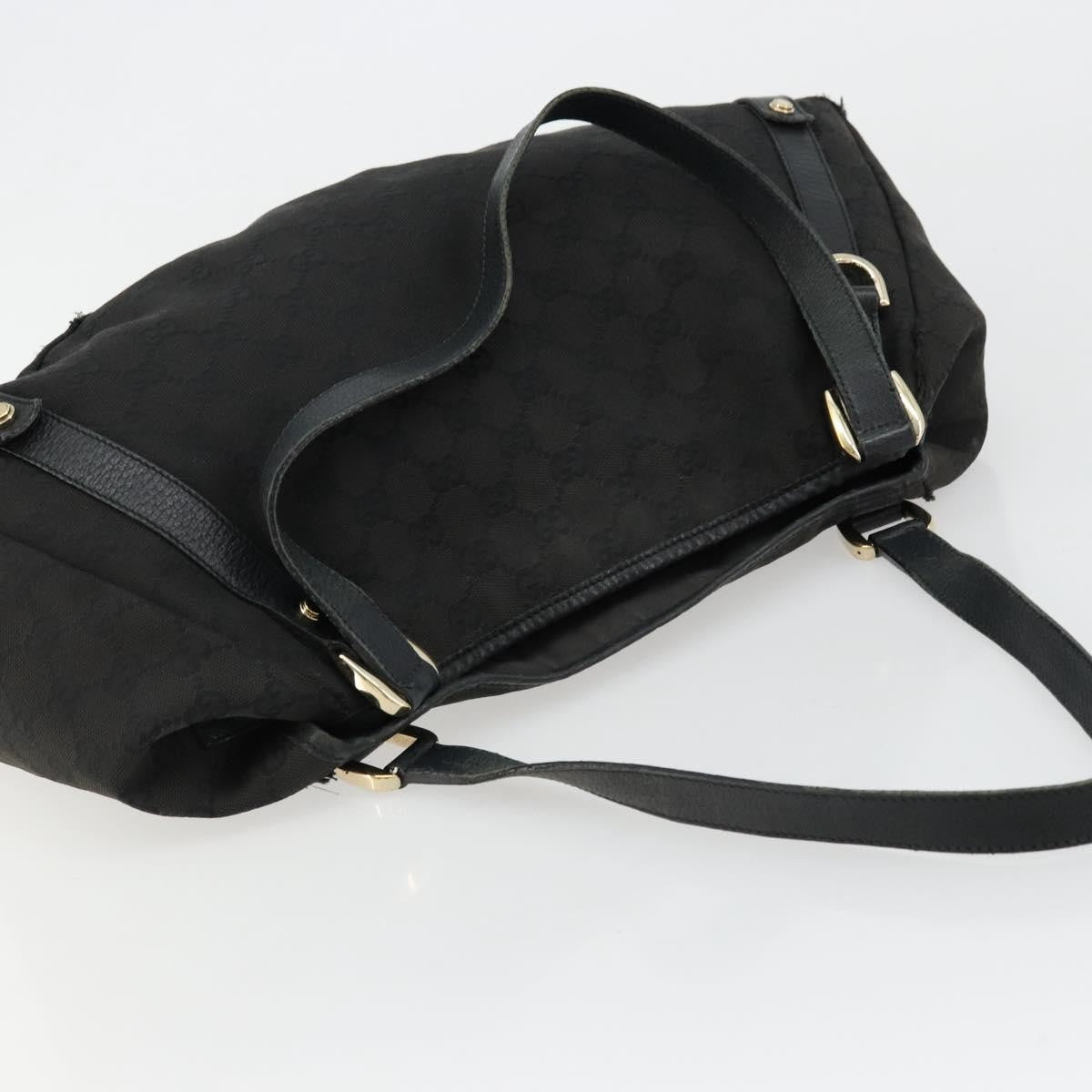 Gucci GUCCI GG Canvas Abbey Tote Bag Black Gold 130736 Authentic 179901