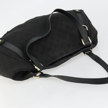 Gucci GUCCI GG Canvas Abbey Tote Bag Black Gold 130736 Authentic 179901