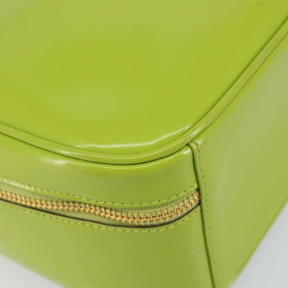 Gucci GUCCI Bamboo Hand Bag Enamel 2way Green Gold 000 2040 0323 Authentic 160576