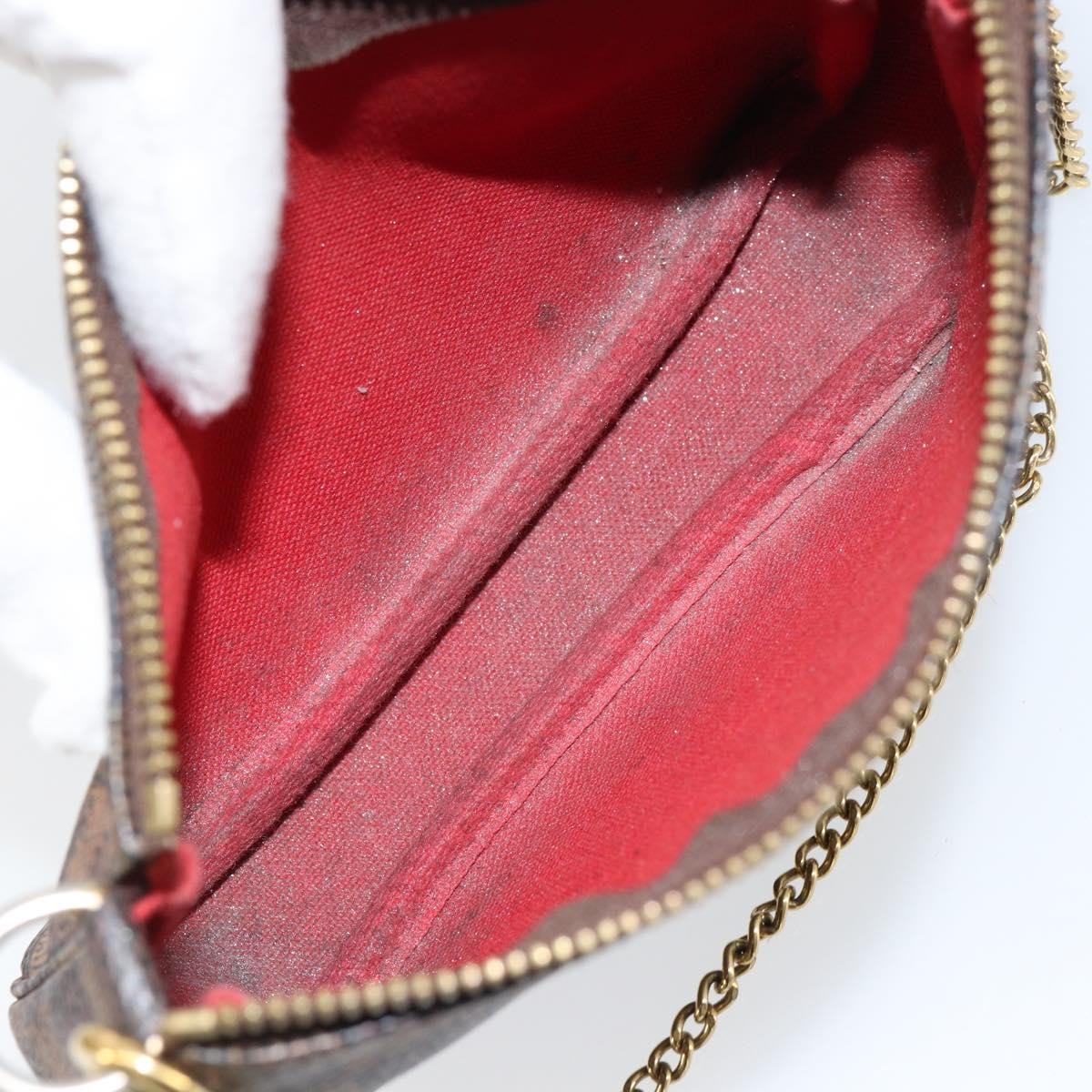 Louis Vuitton LOUIS VUITTON Damier Ebene Mini Pochette Accessoires Pouch N58009 LV Authentic 156078 Bag