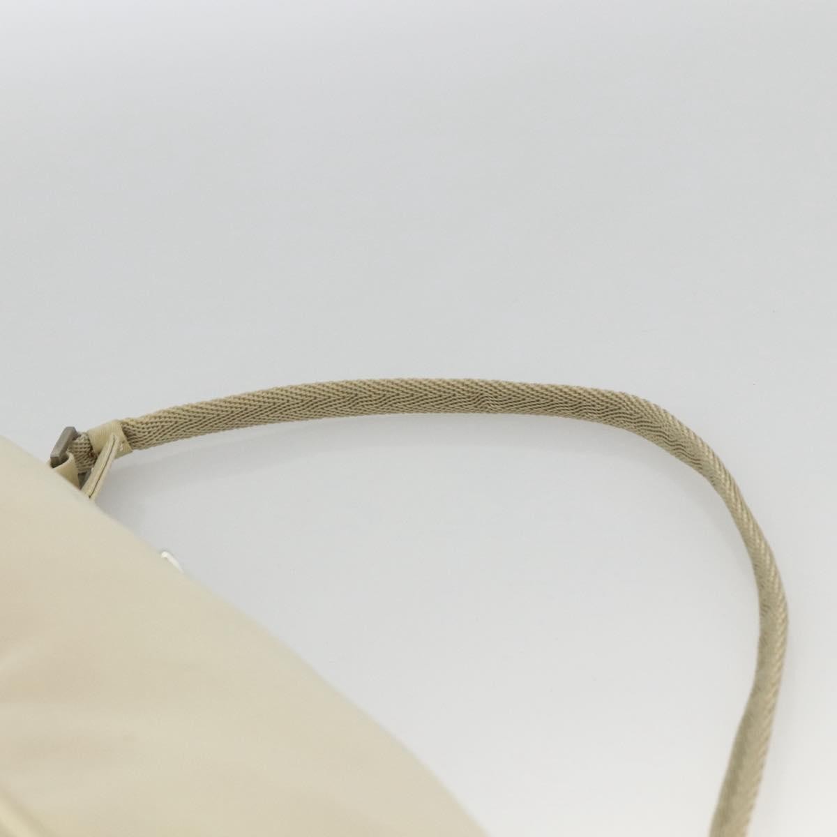Prada PRADA Accessory Pouch Nylon Beige Silver Authentic BAZ860A Bag