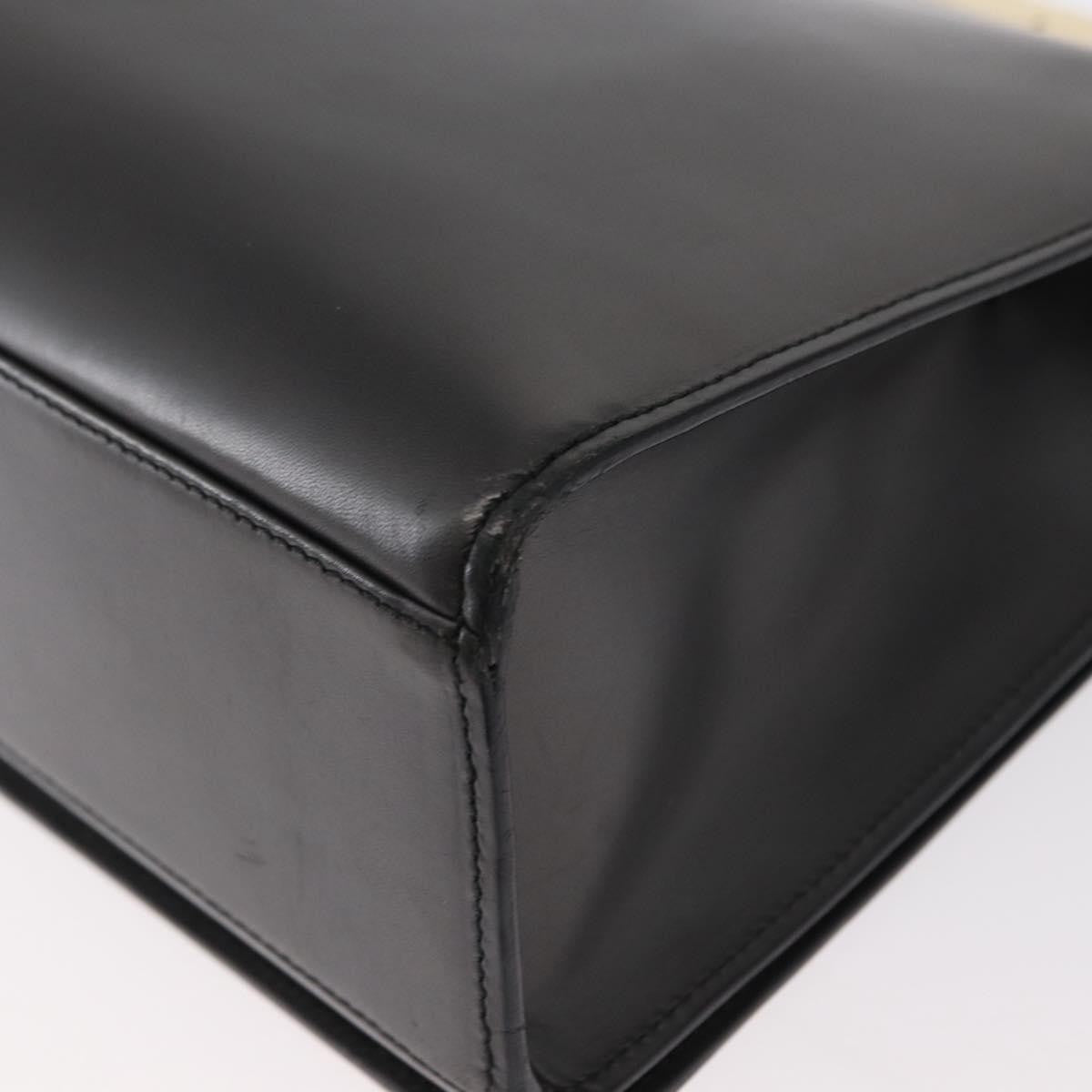 Gucci GUCCI Shoulder Bag Leather Black Gold Authentic BA8638