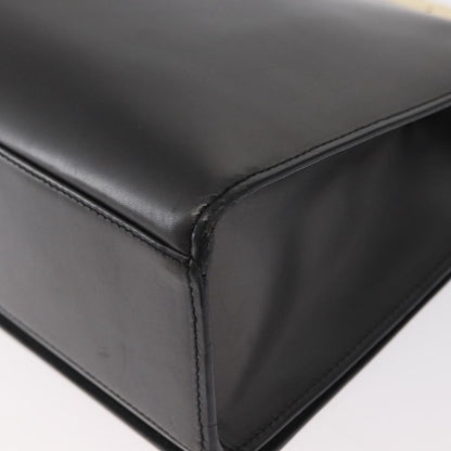 Gucci GUCCI Shoulder Bag Leather Black Gold Authentic BA8638