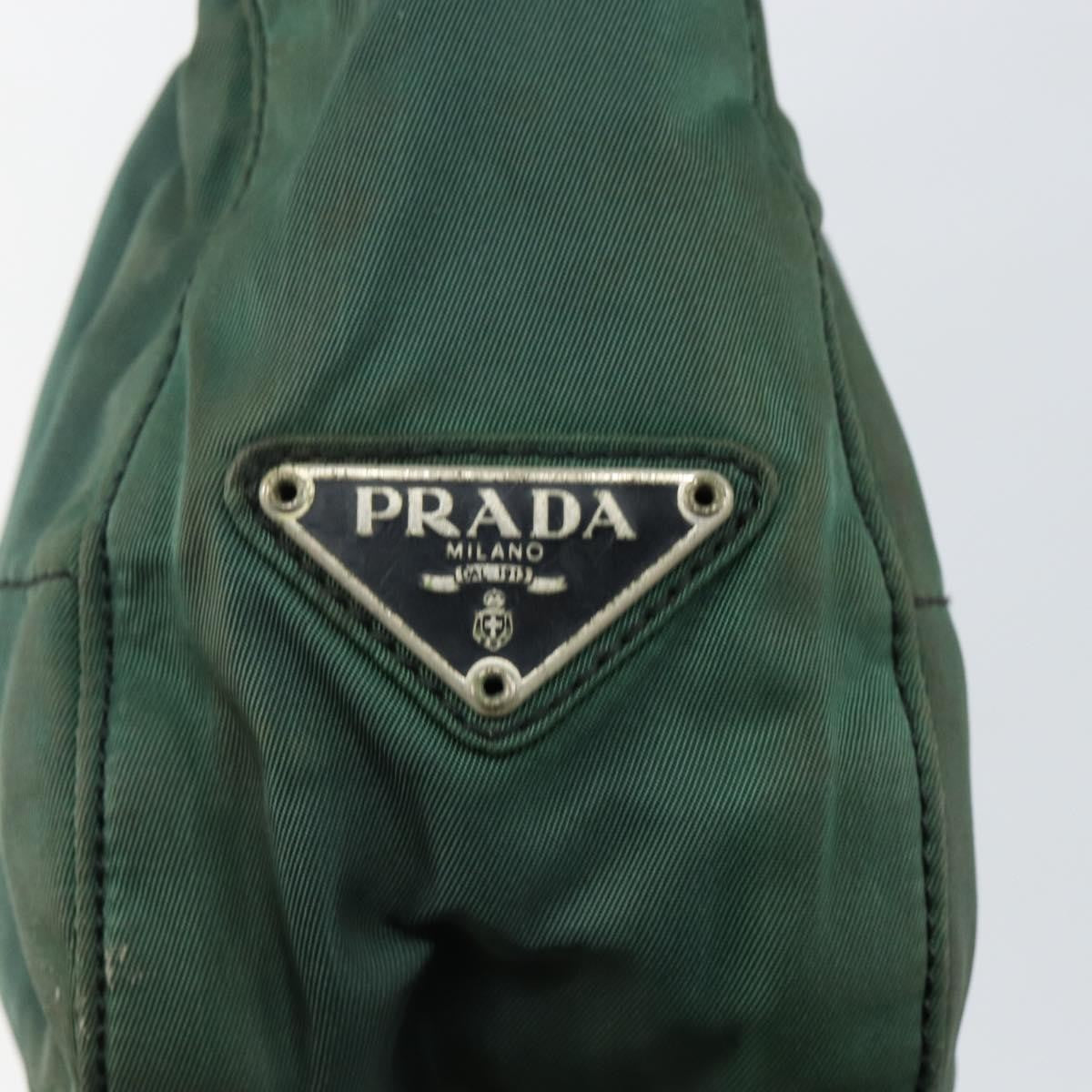 Prada PRADA Quilted Chain Shoulder Bag Nylon plastic Green Authentic mr1504