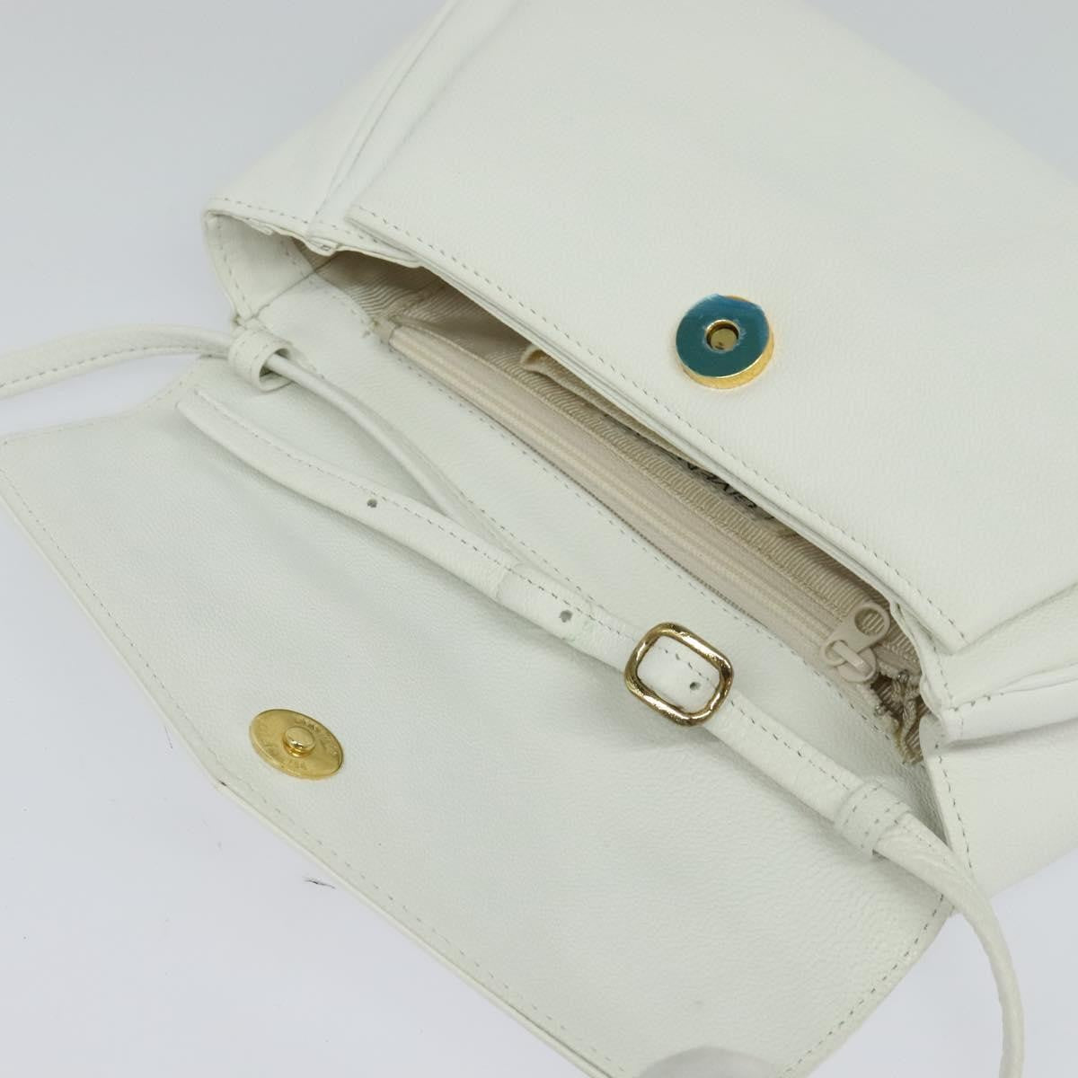 Givenchy GIVENCHY Shoulder Bag Leather White Gold Authentic MY255