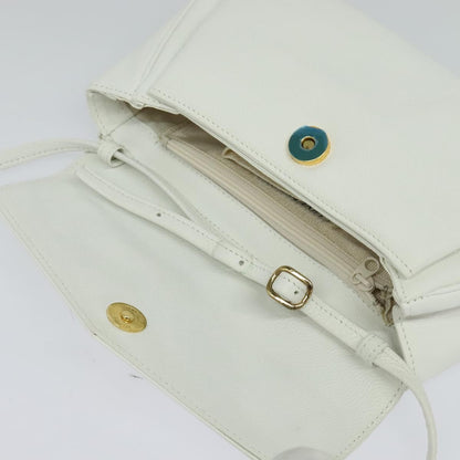 Givenchy GIVENCHY Shoulder Bag Leather White Gold Authentic MY255
