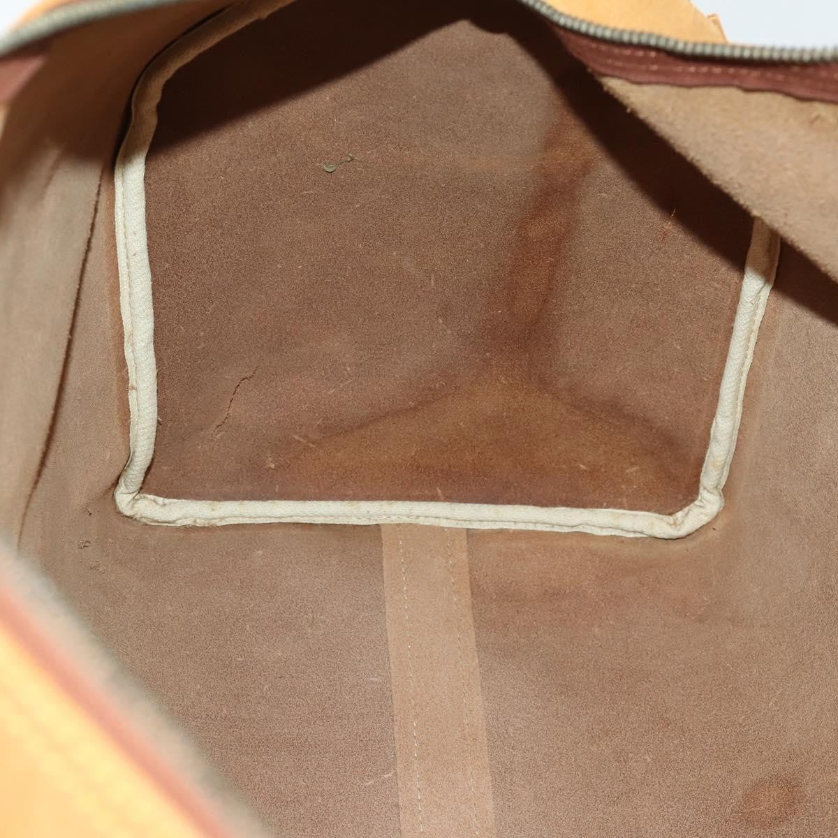 Louis Vuitton LOUIS VUITTON Nomad Keepall 55 Boston Bag Beige LV Authentic 163339