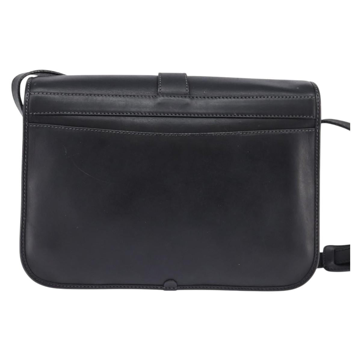 Gucci GUCCI GG Canvas Shoulder Bag Black Gold 001 261 0613 Authentic 144610