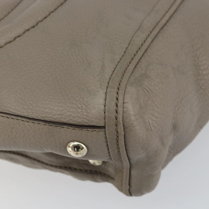 Gucci GUCCI Soho Hand Bag Leather Gray Gold 282307 Authentic 156415