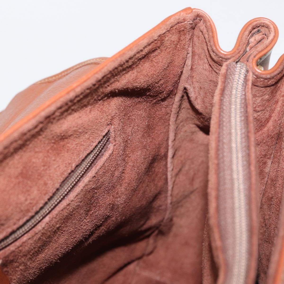 Gucci GUCCI Hand Bag Leather 2way Brown Gold 000 101 0274 Authentic ep13069