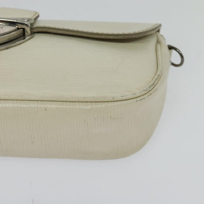Louis Vuitton LOUIS VUITTON Epi Pochette Montaigne Bag White Yvoire M5929J LV Authentic ep9537