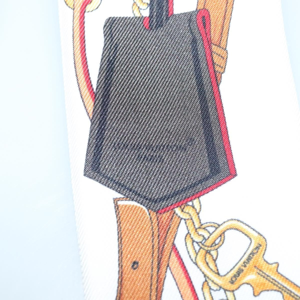 Louis Vuitton LOUIS VUITTON Flower And Straps Bando BB Scarf Silk White M90658 LV Authentic 136325M Bag