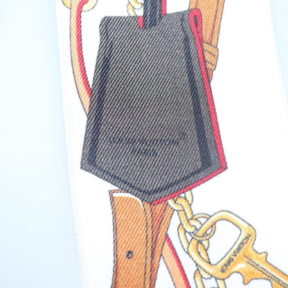 Louis Vuitton LOUIS VUITTON Flower And Straps Bando BB Scarf Silk White M90658 LV Authentic 136325M Bag