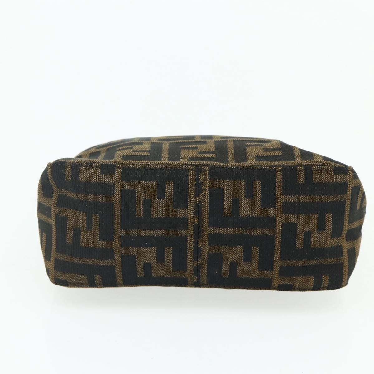 Fendi FENDI Zucca Canvas Hand Pouch Black Brown Authentic 168880 Bag