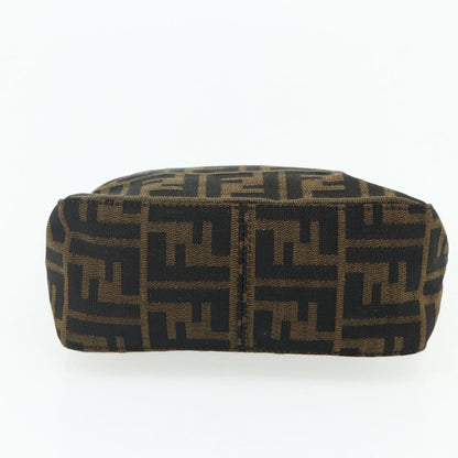 Fendi FENDI Zucca Canvas Hand Pouch Black Brown Authentic 168880 Bag