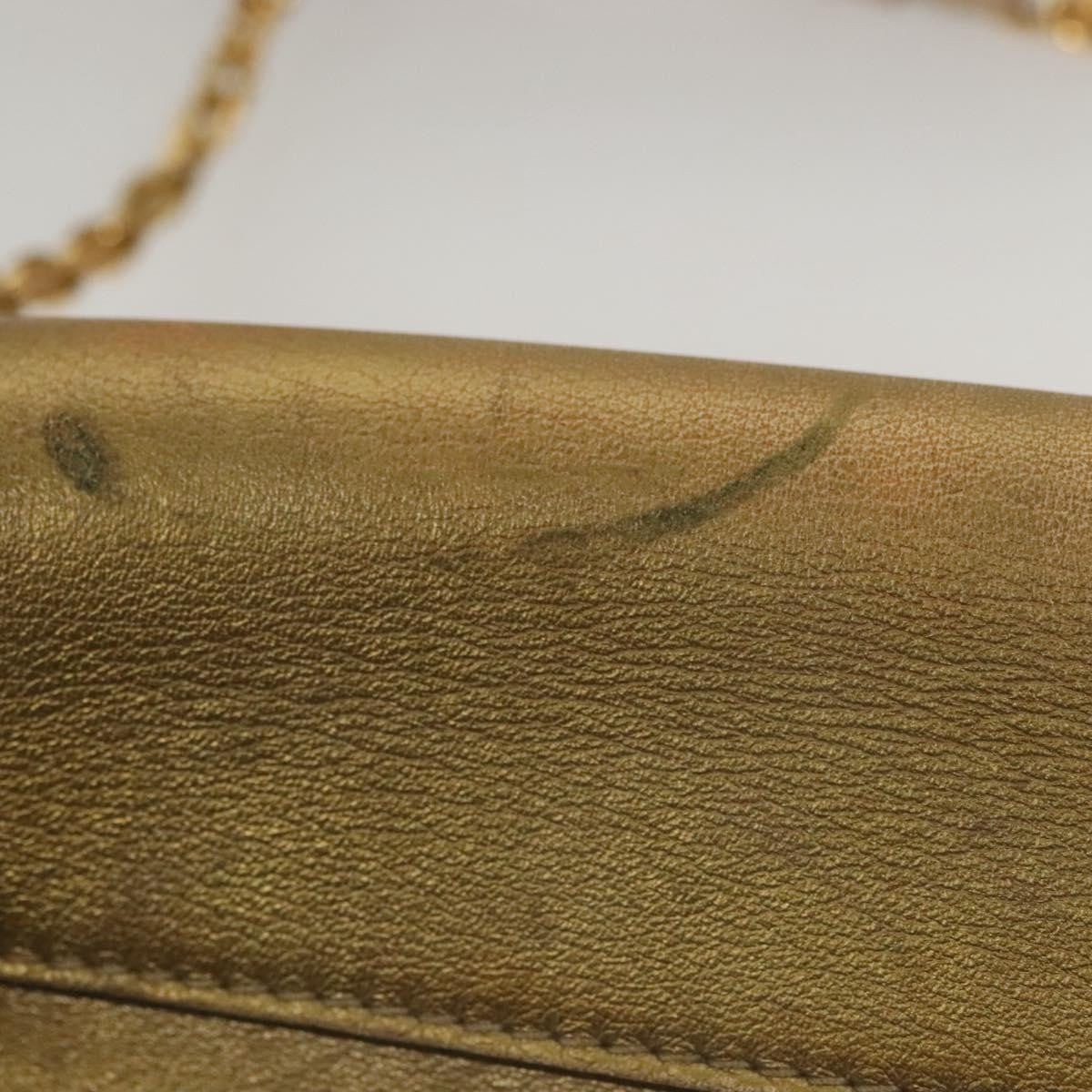 Louis Vuitton LOUIS VUITTON Love Note Shoulder Bag Leather Gold M53069 LV Authentic BA4535