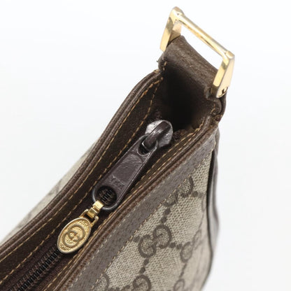 Gucci GUCCI GG Supreme Web Sherry Line Bag PVC Beige Gold 72 001 4467 Authentic 165194