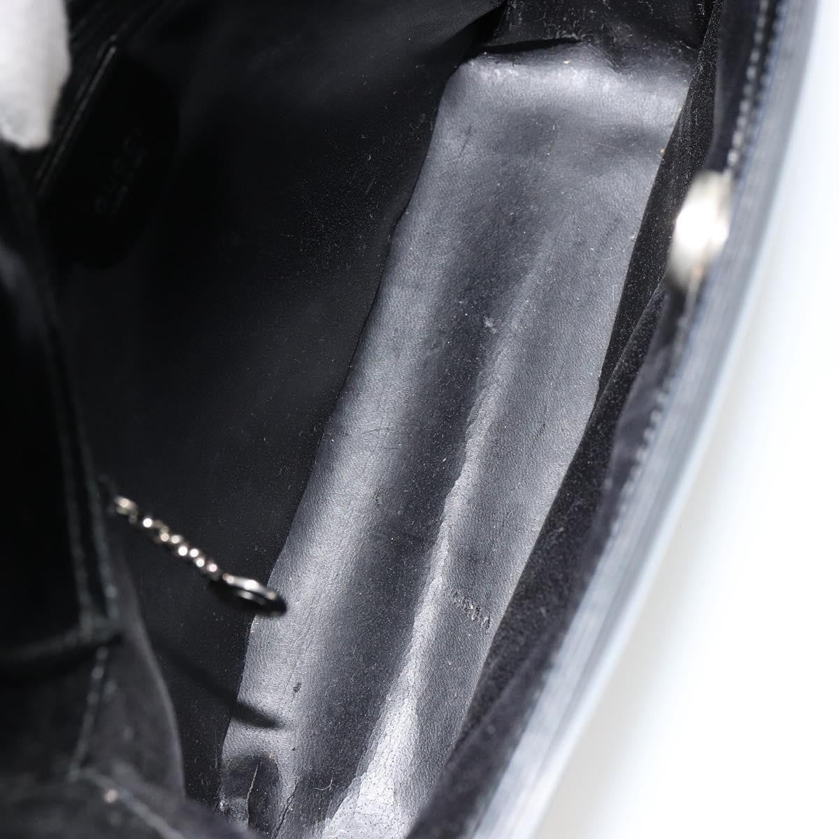Gucci GUCCI Soho Shoulder Bag Patent leather Black Silver Authentic 179948