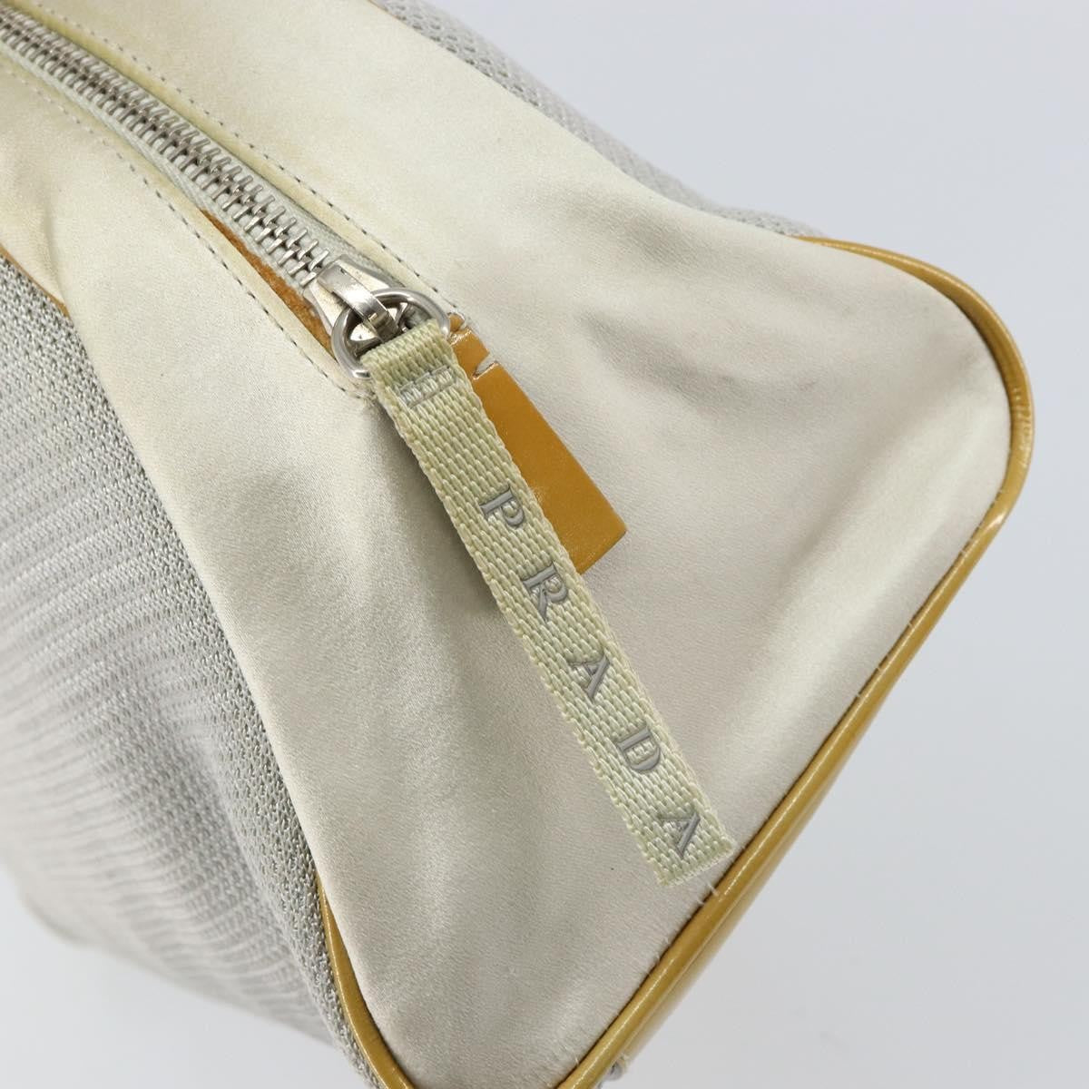 Prada PRADA Tote Bag Nylon Silver Authentic bs30636