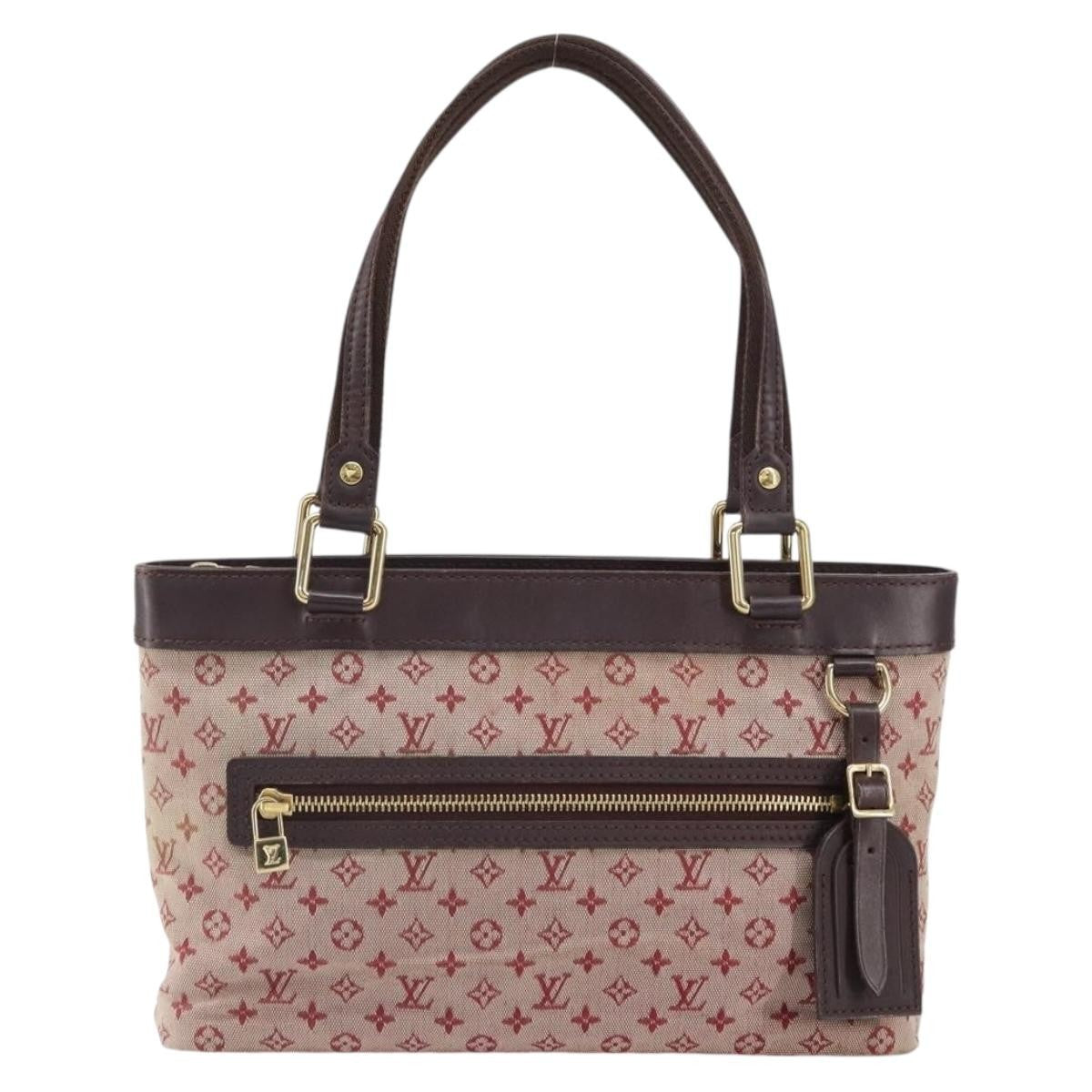 Louis Vuitton LOUIS VUITTON Monogram Mini Lucille PM Hand Bag Red M92678 LV Authentic BA9329