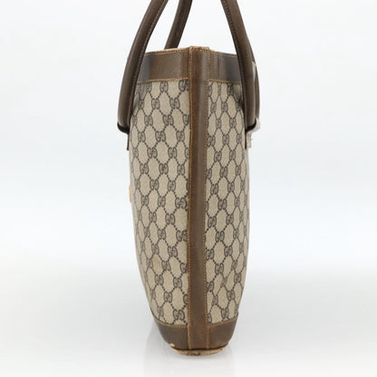 Gucci GUCCI GG Supreme Shoulder Bag PVC Beige Gold Authentic bs34284