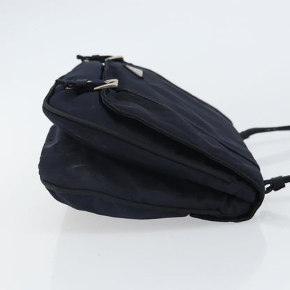 Prada PRADA Shoulder Bag Nylon Navy Silver Authentic 162420
