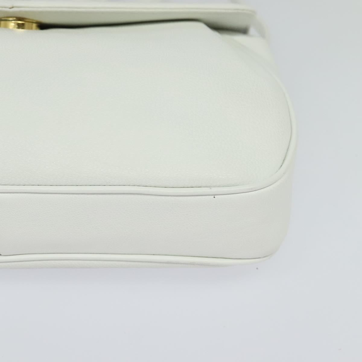 Givenchy GIVENCHY Shoulder Bag Leather White Gold Authentic MY255