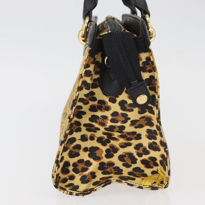 Versace VERSACE Hand Bag PVC Leather Yellow Gold Authentic 177929