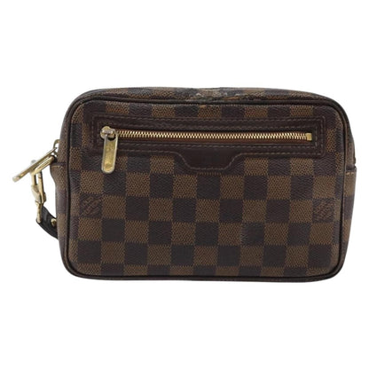 Louis Vuitton LOUIS VUITTON Damier Ebene Pochette Billets Macau Clutch Bag N61739 Authentic BA11690