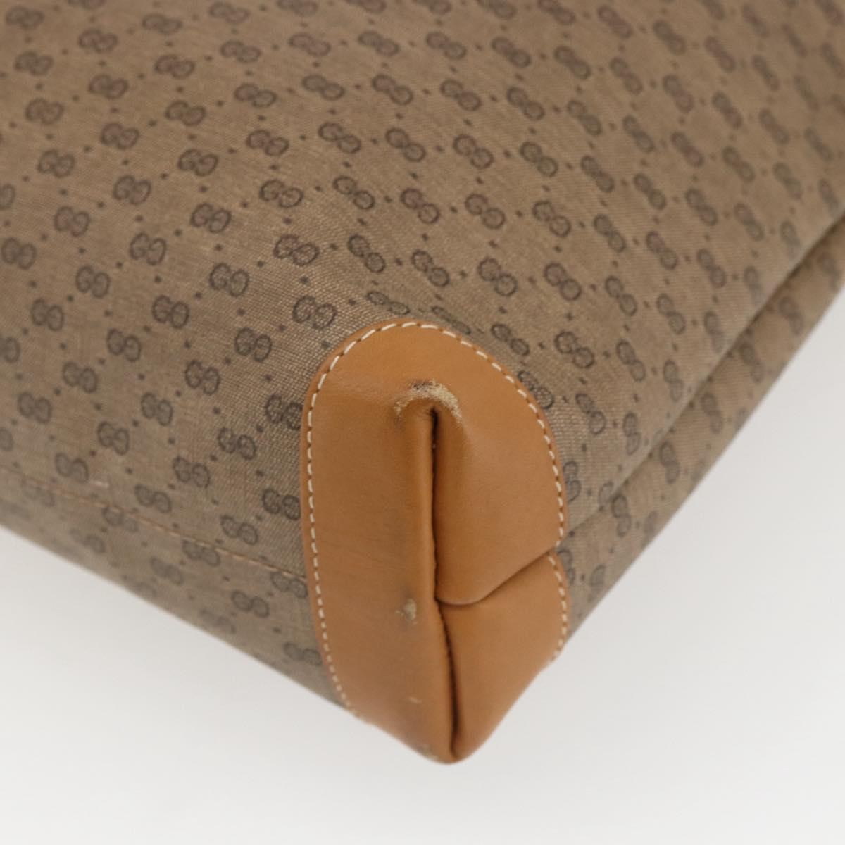 Gucci GUCCI Micro GG Supreme Tote Bag PVC Beige Gold 002 39 0054 Authentic ep13221