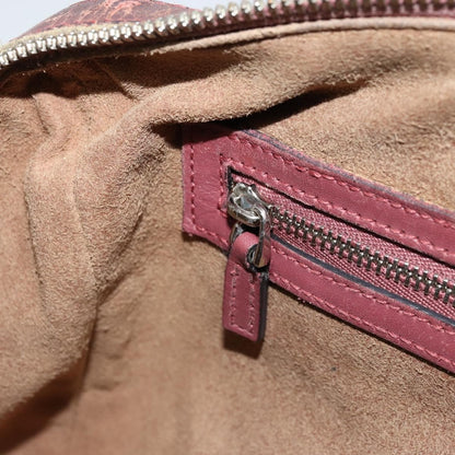 Gucci GUCCI GG Supreme Boston Bag PVC Beige Silver 409529 Authentic ep14278