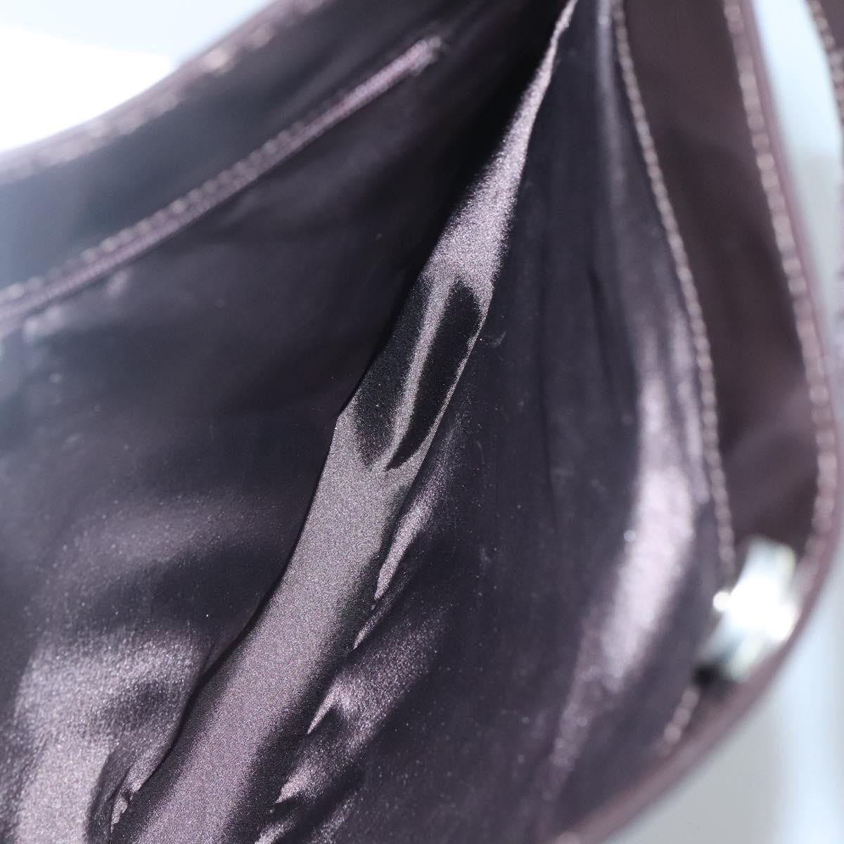 Gucci GUCCI Shoulder Bag Patent leather Brown Silver 001 3166 Authentic ep8849