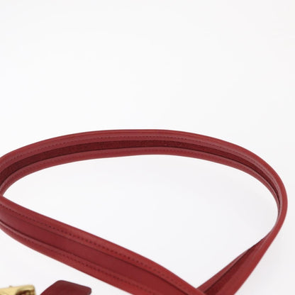 Coach Coach Shoulder Bag Leather Red Gold Authentic 162414