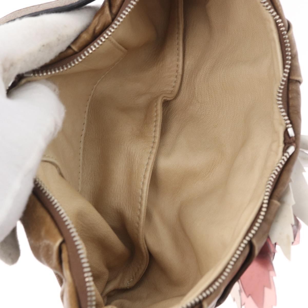 Chloé Chloé Chloe Shoulder Bag Leather Brown Silver Authentic 172747