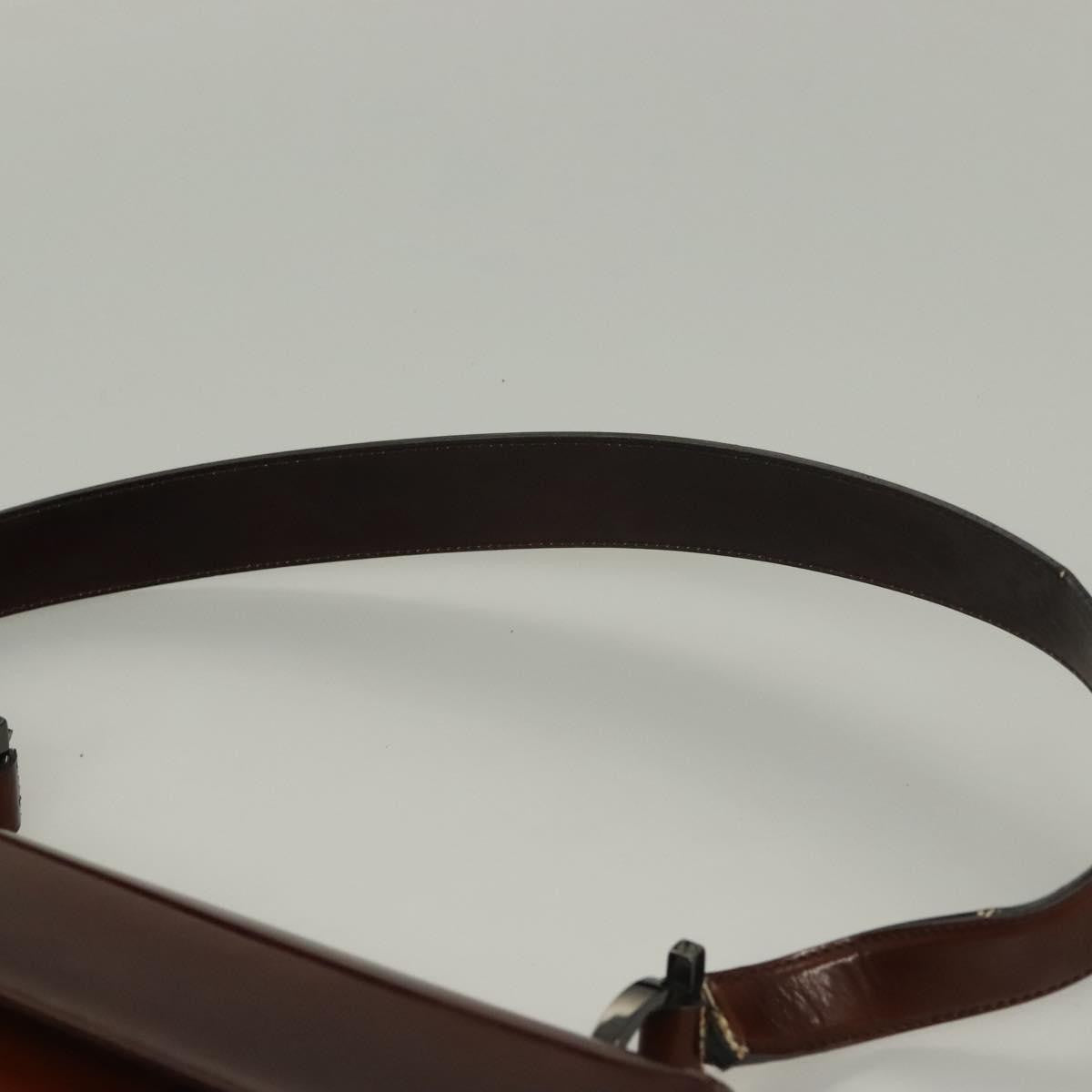 Salvatore Ferragamo Salvatore Ferragamo Gancini Shoulder Bag Leather Brown Authentic 132512