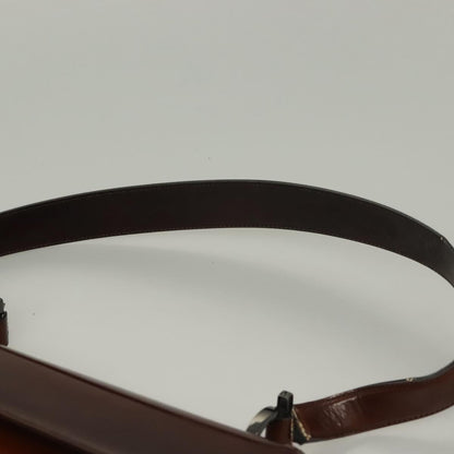 Salvatore Ferragamo Salvatore Ferragamo Gancini Shoulder Bag Leather Brown Authentic 132512