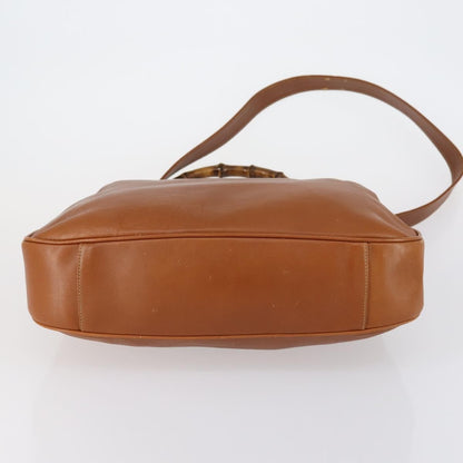 Gucci GUCCI Bamboo Shoulder Bag Leather 2way Brown Gold 001 2852 1577 0 Authentic ep12095