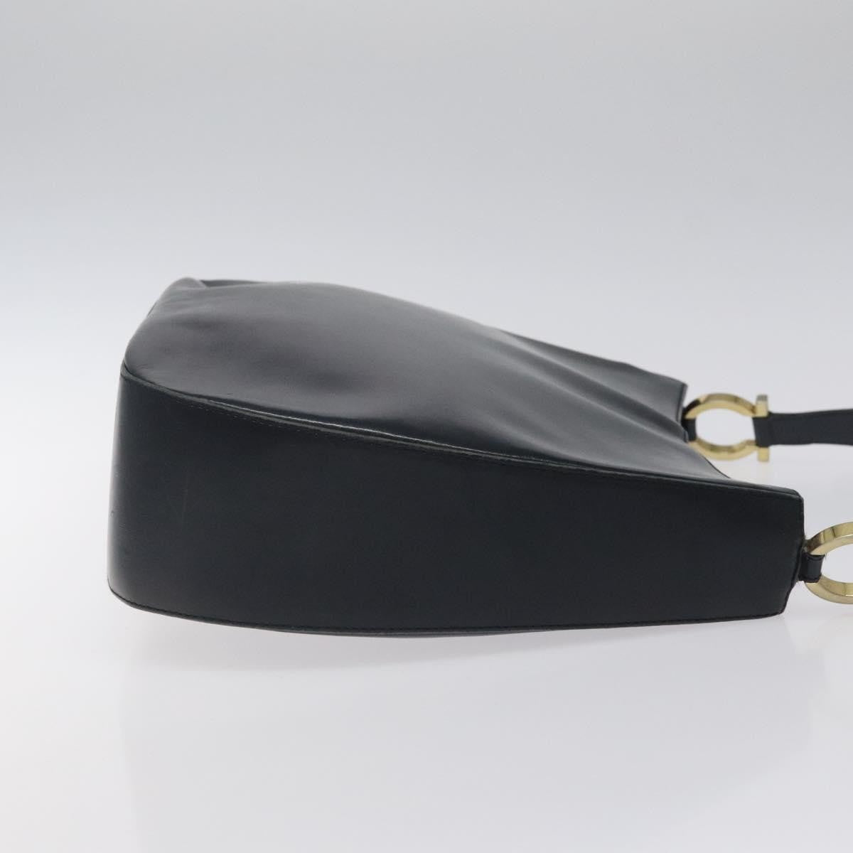 Salvatore Ferragamo Salvatore Ferragamo Shoulder Bag Leather Black Gold Authentic bs25932