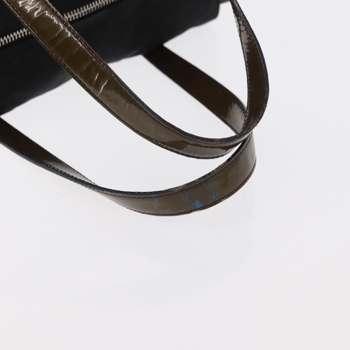 Prada PRADA Hand Bag Nylon Black Silver Authentic 153944