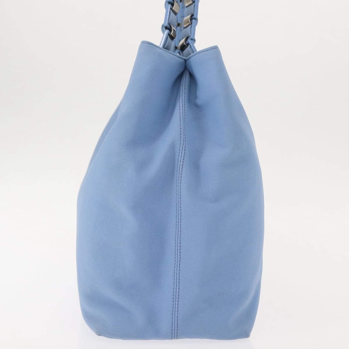 Salvatore Ferragamo Salvatore Ferragamo Tote Bag Canvas Blue Silver Authentic BA7336