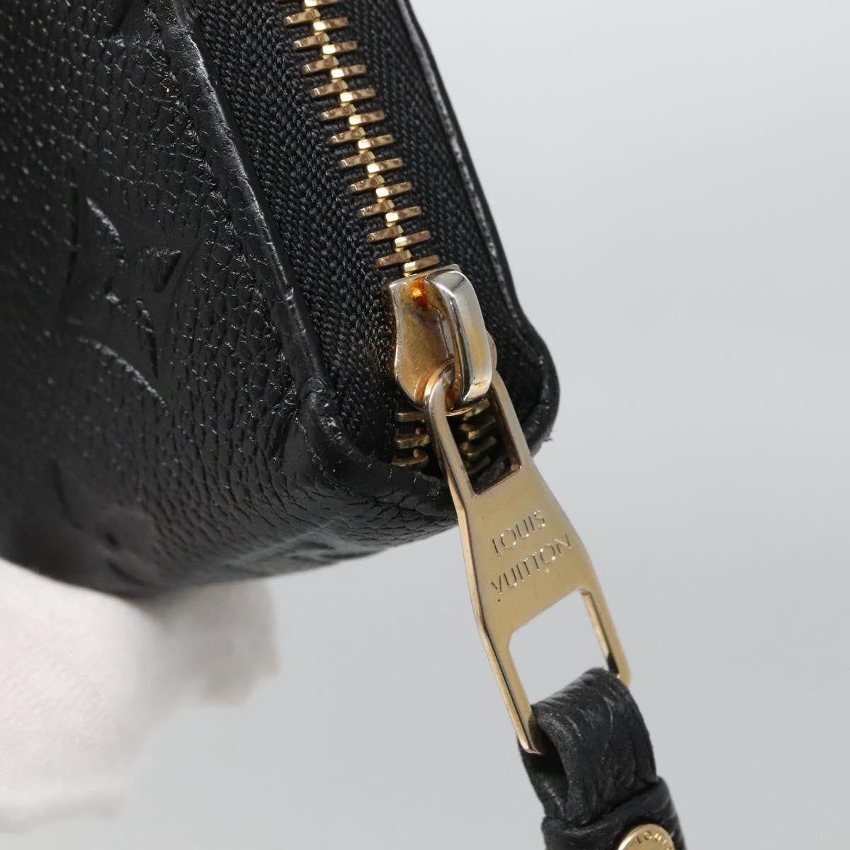 Louis Vuitton LOUIS VUITTON Monogram Empreinte Zippy Wallet Wallet Black M61864 LV Authentic hk2892 Bag