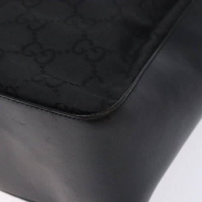 Gucci GUCCI GG Canvas Shoulder Bag Nylon Black Silver 001 3766 Authentic BA4115
