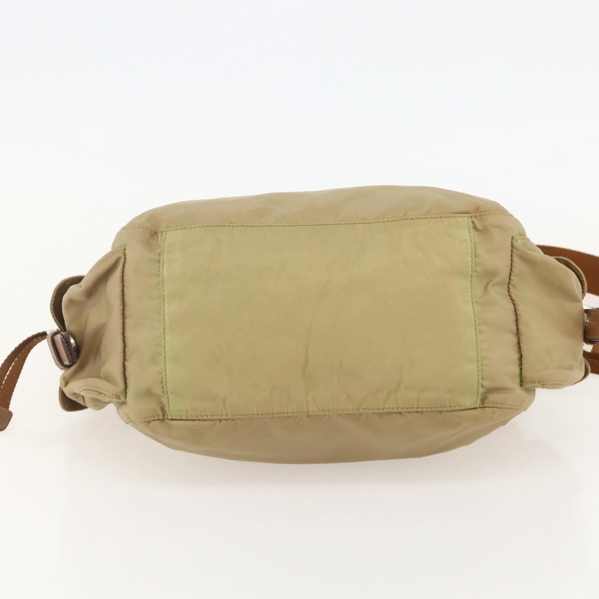 Prada PRADA Shoulder Bag Nylon Khaki Silver Authentic 175738