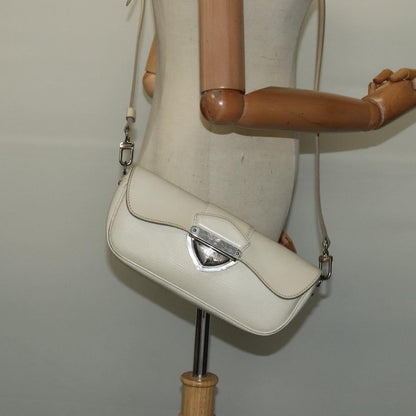 Louis Vuitton LOUIS VUITTON Epi Pochette Montaigne Bag White Yvoire M5929J LV Authentic ep9537